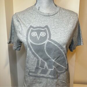 OVO Drake x October’s Very Own Big Owl Logo Grey T-Shirt – XS